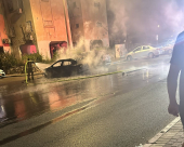 اللد: احتراق مركبة في مدينة اللد دون وقوع إصابات